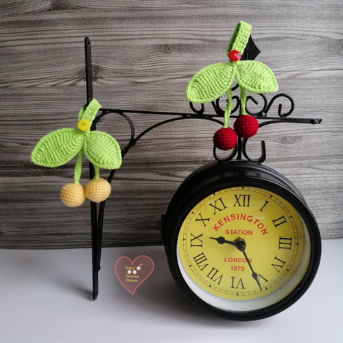 Вязаная подвеска “Вишенки” и “Желтая черешня”