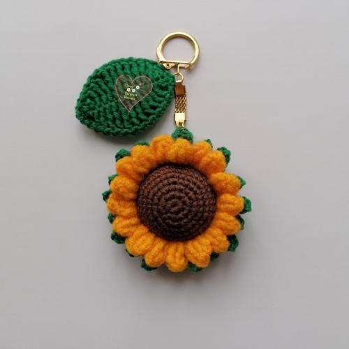 Вязаный Брелок Подсолнух.