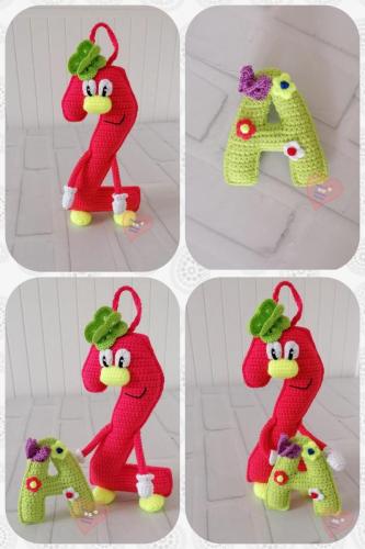 Вязаная цифра 2