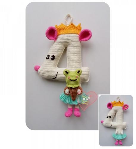 Вязаная цифра 4